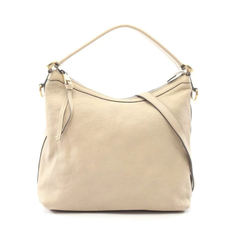Gucci Miss GG Shoulder Bag Leather Beige Cream